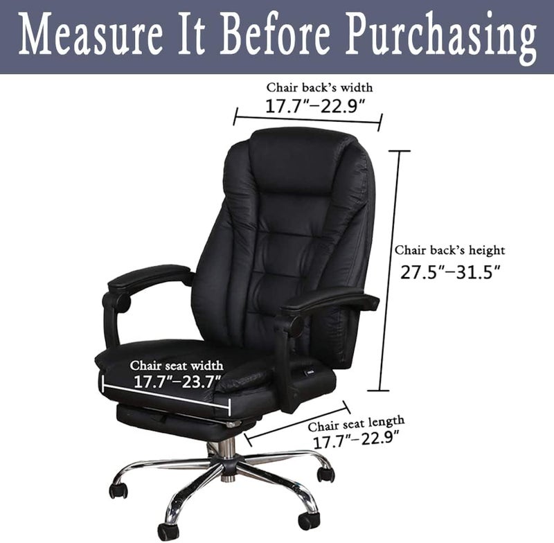 ITFRO 3 Piece Office Chair Cover with Armrest Covers Velvet Computer Desk Chair Cover with Zipper Universal Rotating Gaming Chair Slipcover High Back Chair Seat Protector (Royal Blue) - Image 3